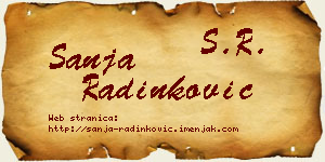 Sanja Radinković vizit kartica